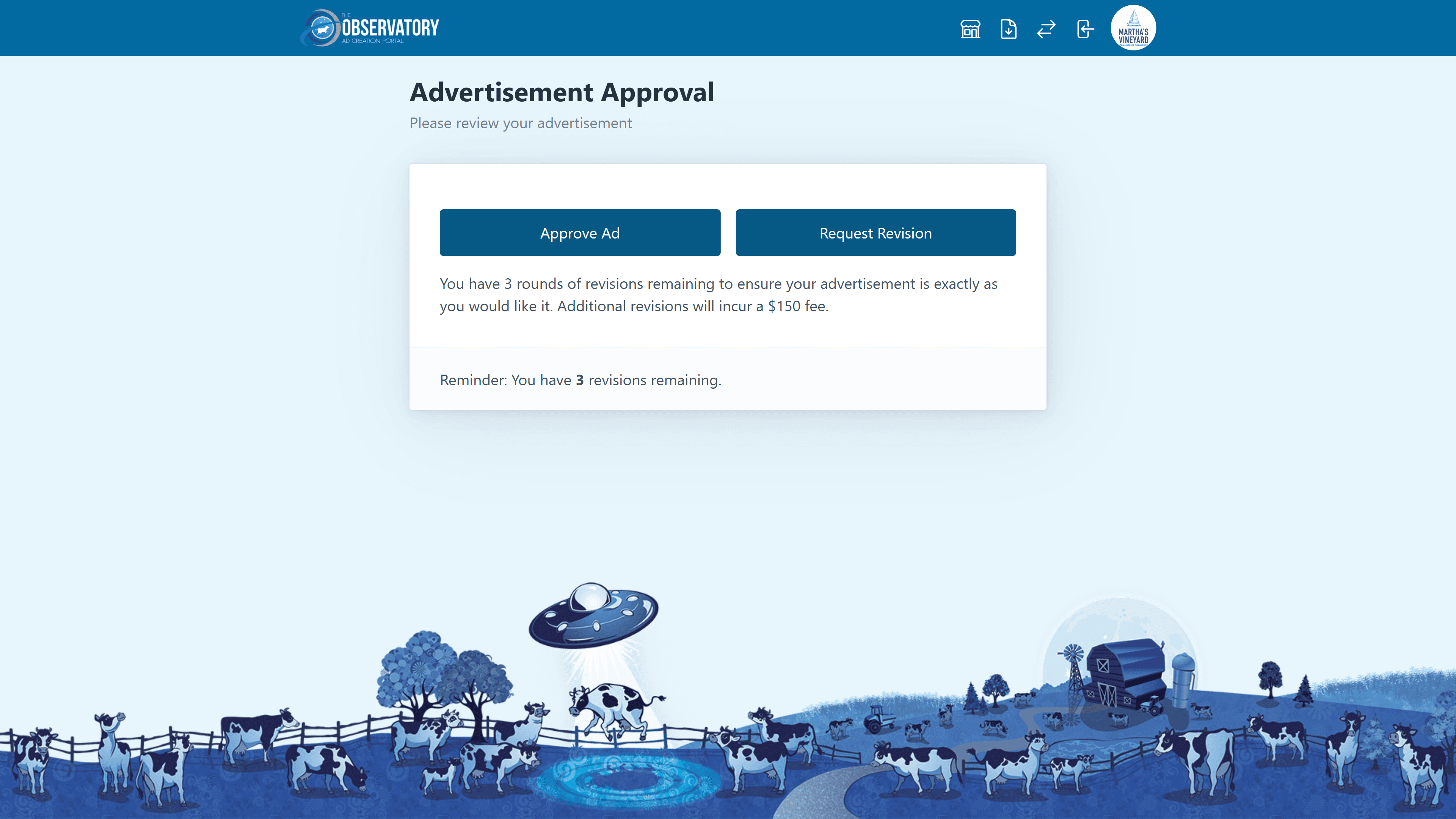 Observatory platform revision purchase flow